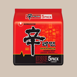 Nongshim Shin Ramyun Instant Noodle Soup Pack of 5