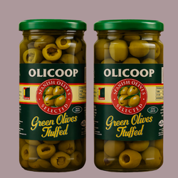 Olicoop Spanish Olives Selection Green Olives Stuffed
